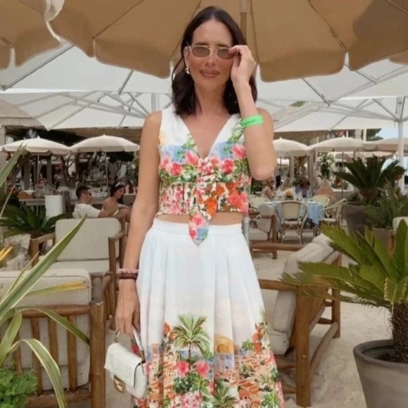 ZARA NEW SS25 WOMAN PRINTED TOP - Picture 12 of 15